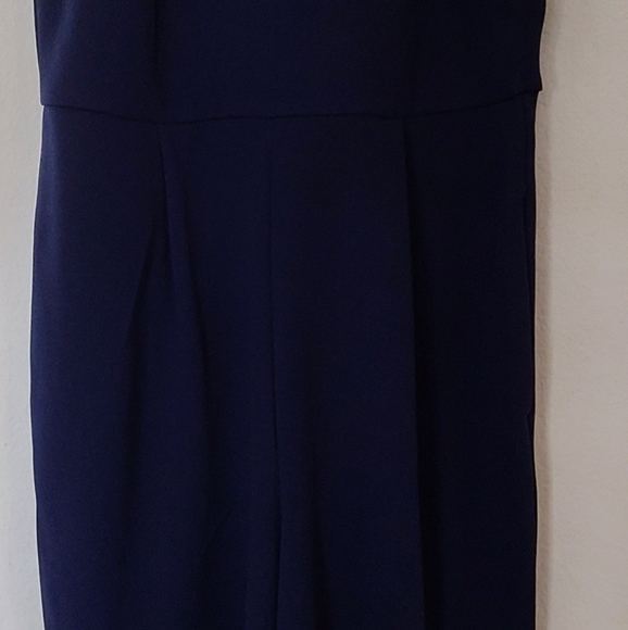 Blue Scalloped High Neck Pant Suit/Romper - Picture 2 of 6